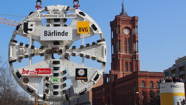 À Berlin, un tunnelier Herrenknecht prolonge le métro U5