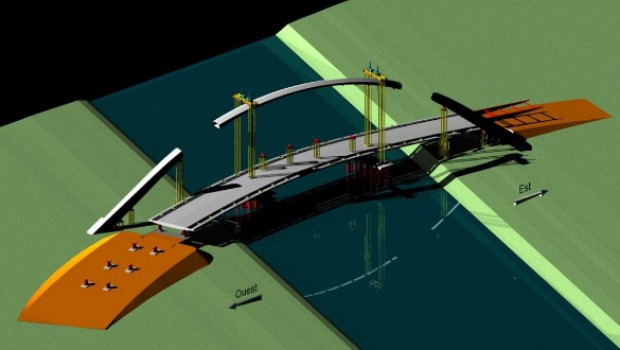 Strasbourg : le pont Citadelle prend forme