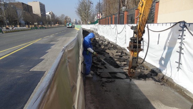 Les travaux publics traquent les poussières