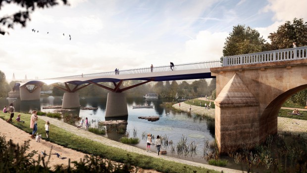 Une passerelle piétonne entre Poissy et Carrières-sous-Poissy