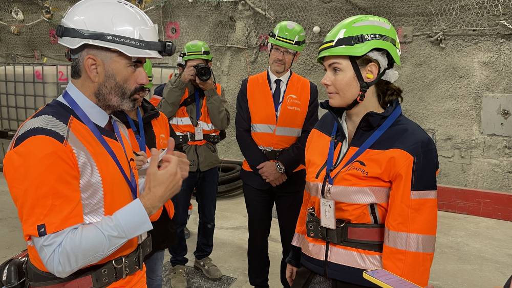 Olga Givernet en visite au Laboratoire souterrain de l'Andra