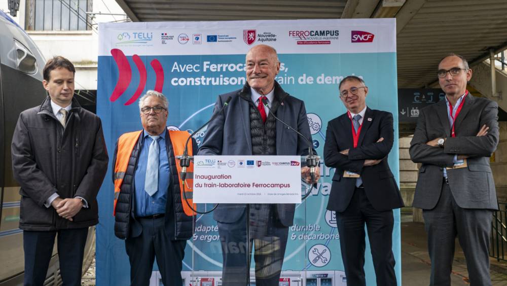 Le train laboratoire de la Région Nouvelle-Aquitaine a été inauguré