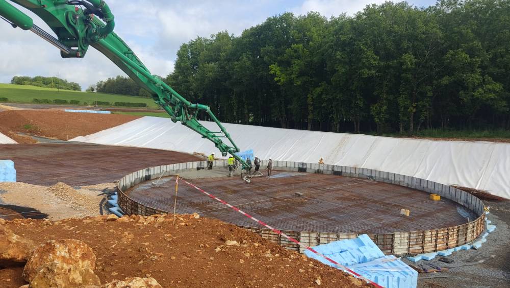 Du béton bas carbone pour l’usine de méthanisation de Montbron en Charente