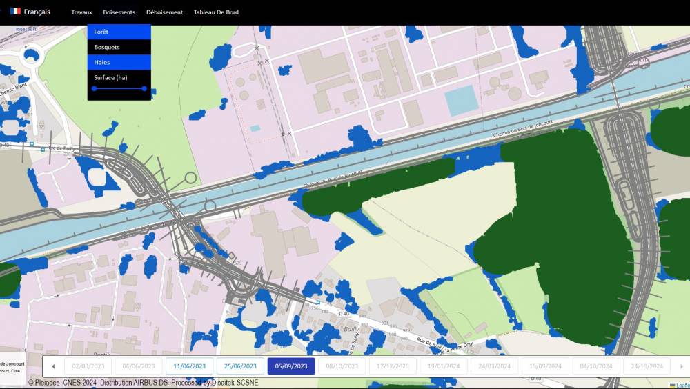 Les satellites pilotent les chantiers du Canal Seine Nord