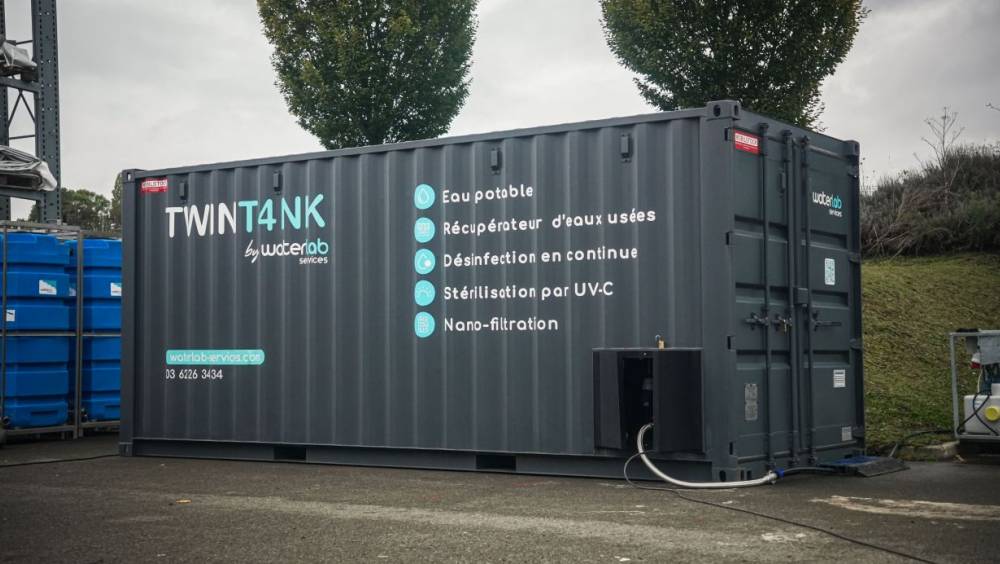 Un container de stockage autonome des eaux usées