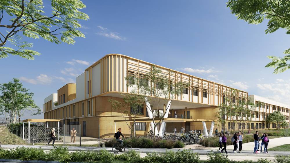 Spie batignolles remporte la construction d'un lycée éco-performant à Meximieux