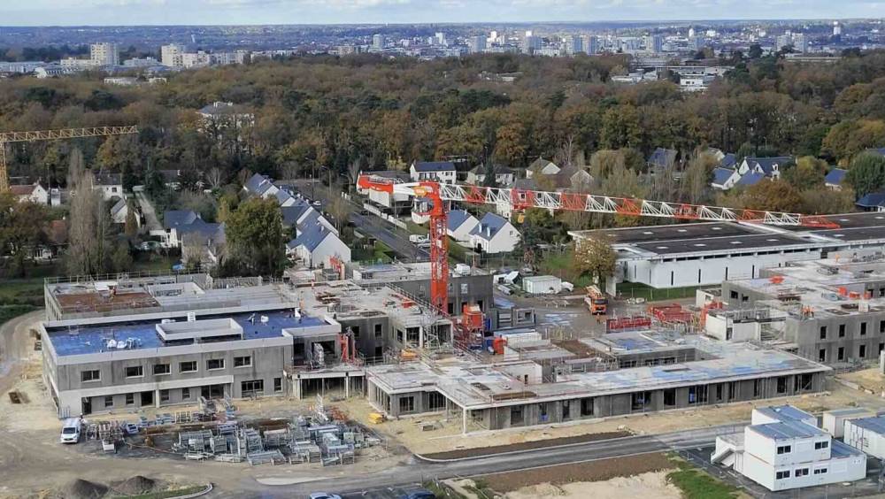 Tours : Bouygues Construction poursuit les travaux du 1er hôpital psychiatrique bas carbone