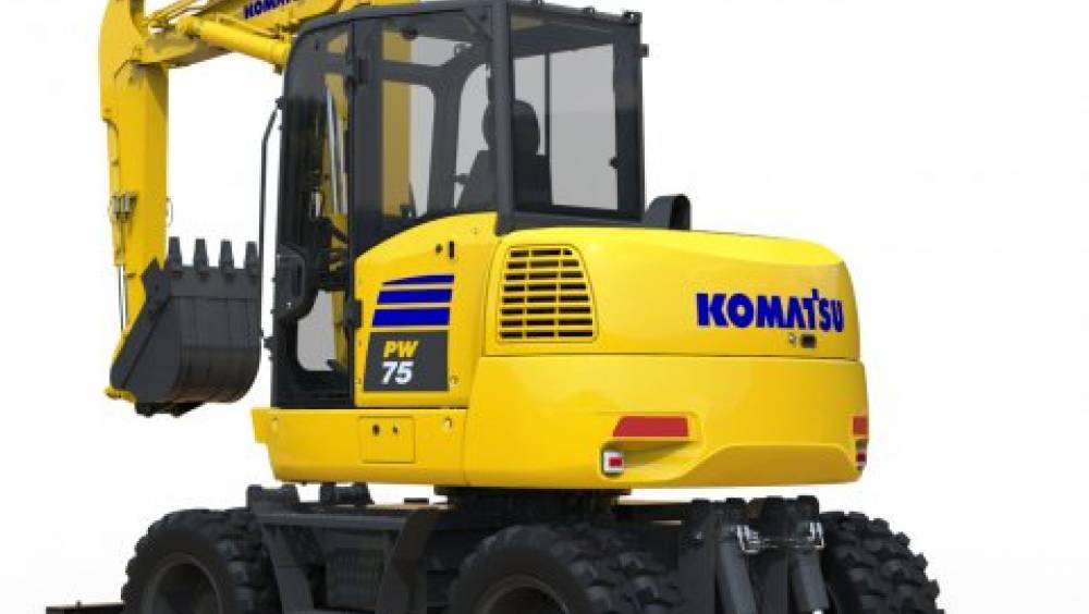 Komatsu : une midi-pelle sur pneus de 7,5 T à Bauma